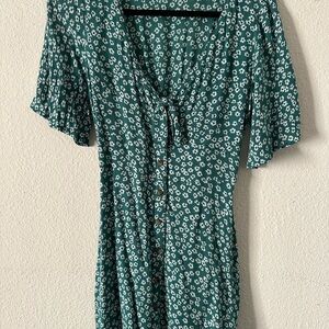 Abercrombie & Fitch Green Floral dress